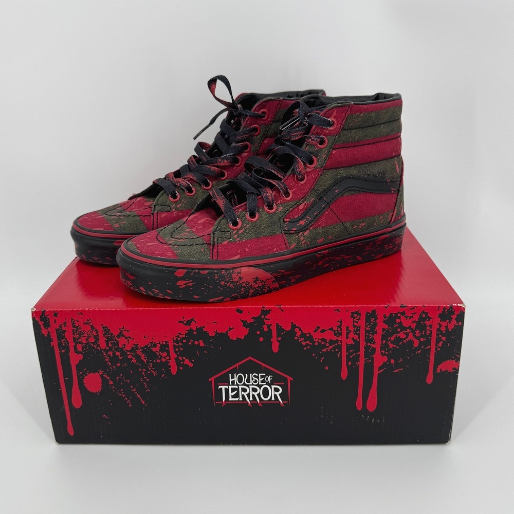 Vans House of Terror Nightmare On Elm Street Sk8-Hi Sneakers 7 Horror Collector